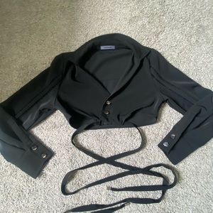 Manière de voir long sleeve tie top
